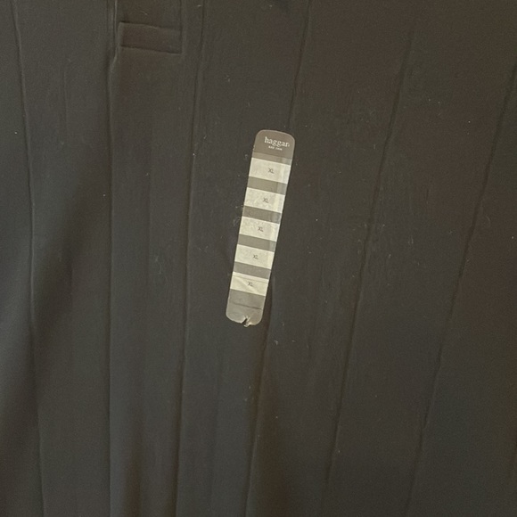 Haggar Caviar Black Short-Sleeve Polo Shirt Men’s Size XL - Picture 6 of 7